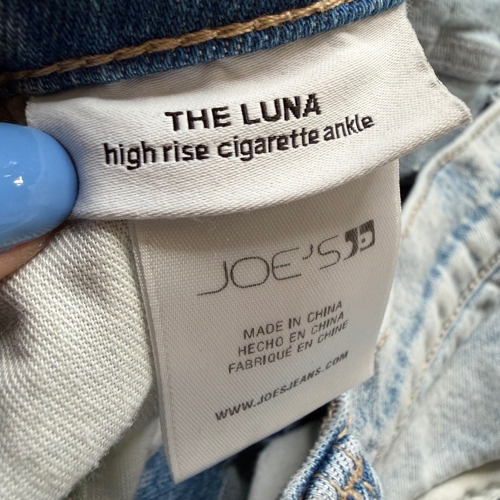 JOE'S JEANS The Luna Cigarette Ankle Light Wash High Rise Women's Size 29 FLAW - Picture 6 of 9